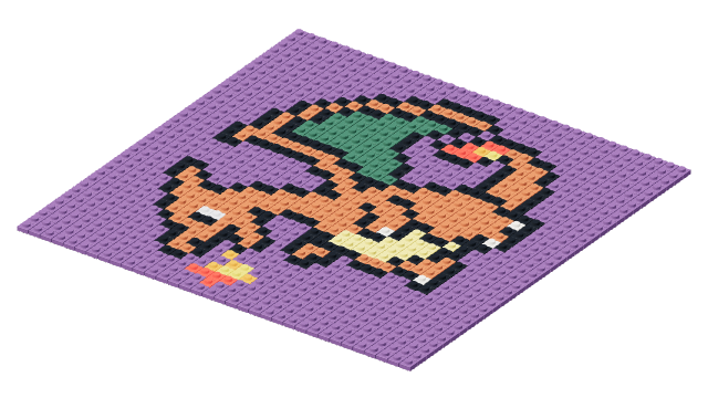Dracofeu pixelart